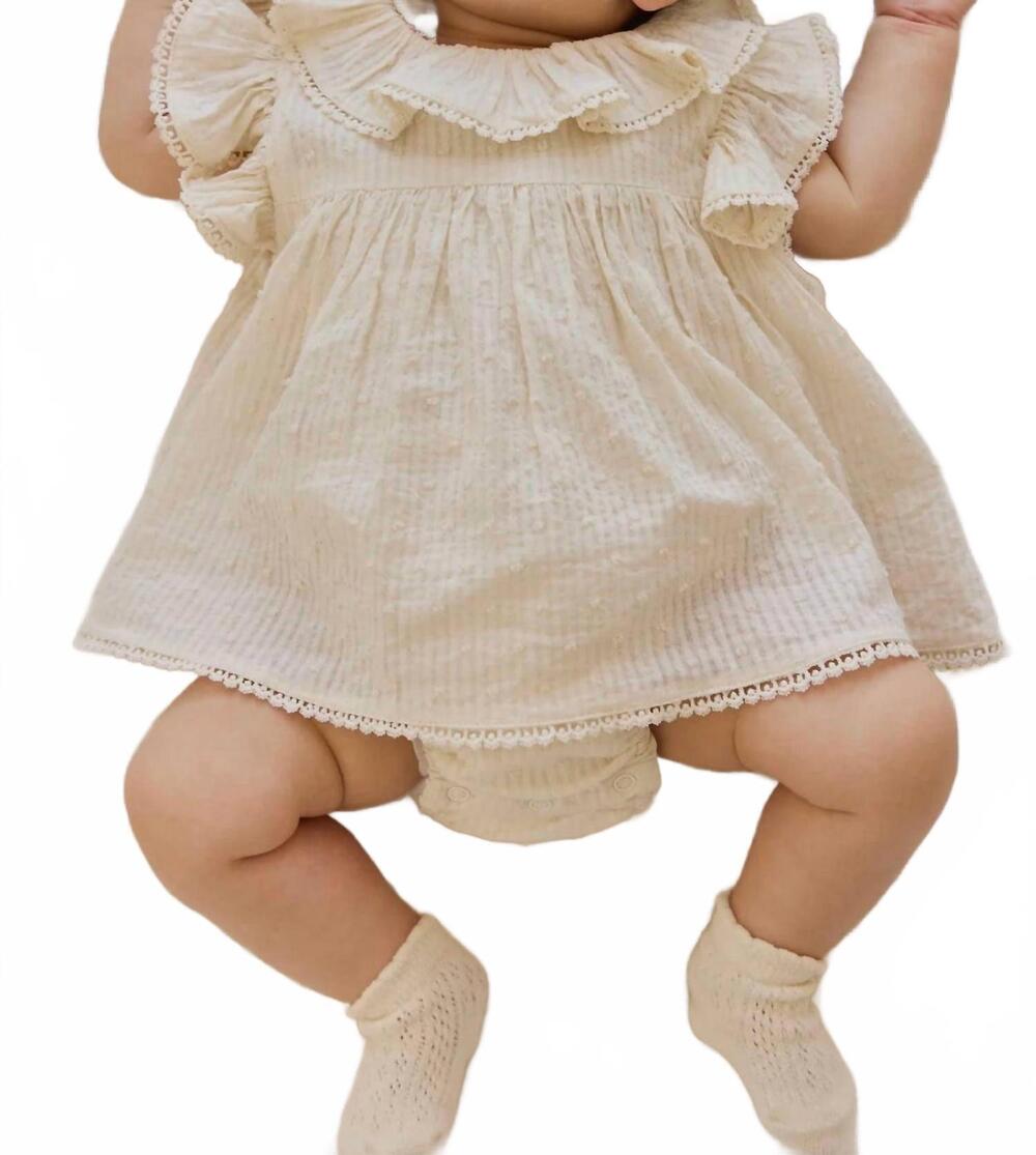 NEW JAMIE KAY girl's frannie playsuit in parchment